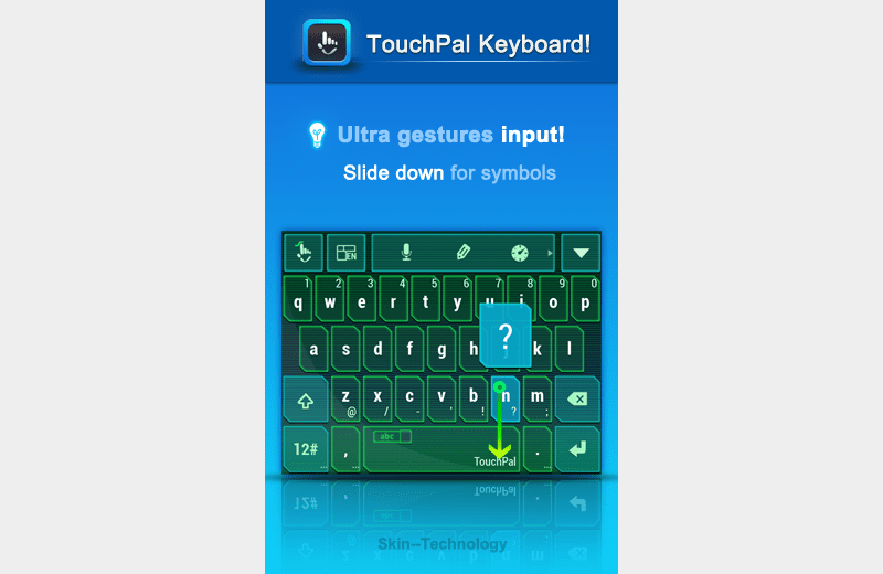 Touchpal keyboard alternative with slidedown for symbols - Multiling O